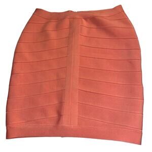 WhoInShop Bodycon Skirt in Salmon/Orange Sz Lg